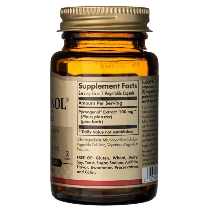 Solgar Pycnogenol 100 mg - 30 kapsułek - obrazek 3