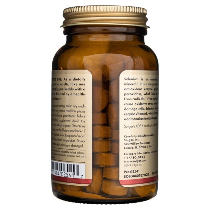 Solgar Selen 200 µg (L-selenometionina) - 100 tabletek - obrazek 4
