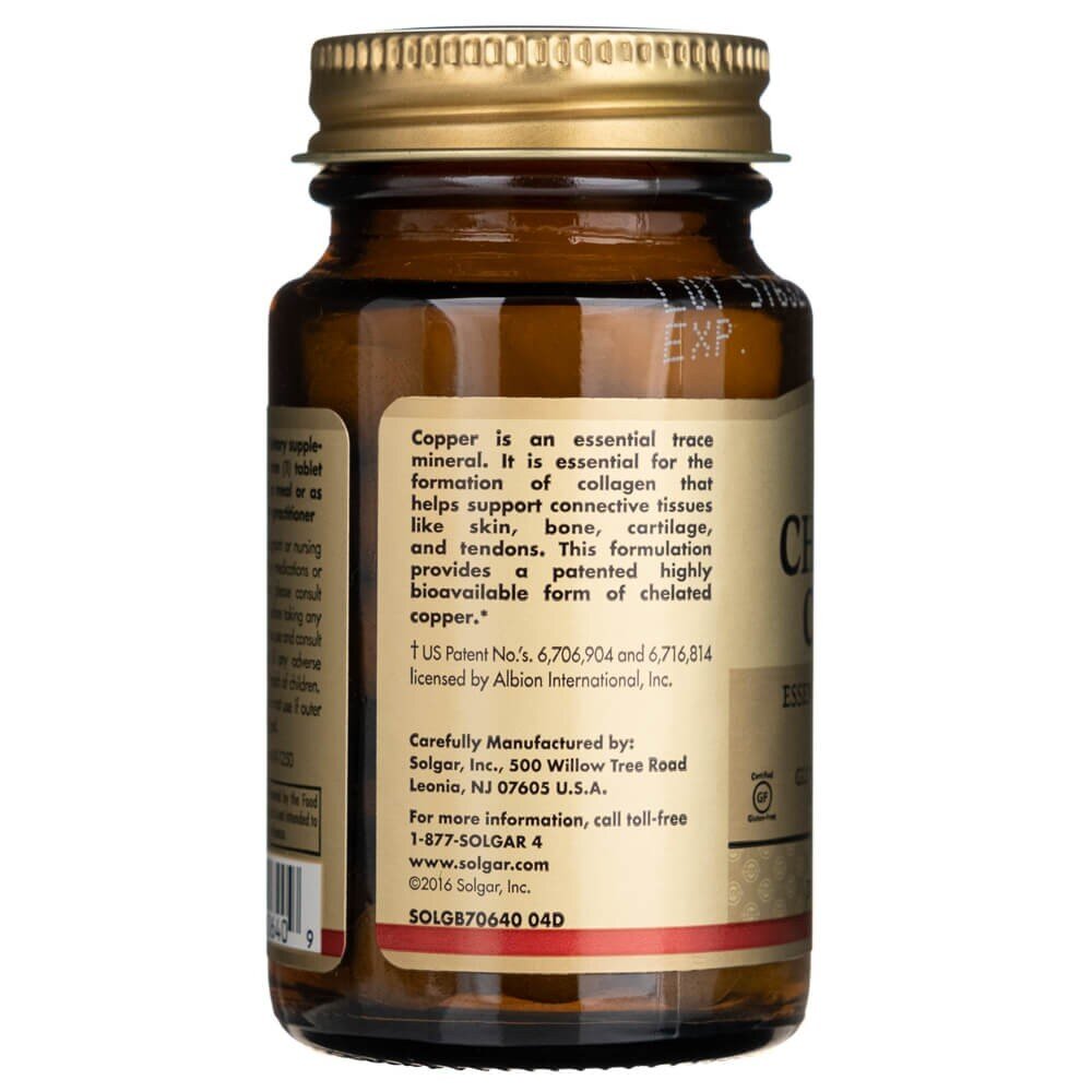 sol640-4-1.jpg Solgar Miedź chelat aminokwasowy 2,5 mg - 100 tabletek - obrazek 4