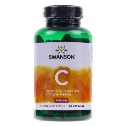 Swanson Witamina C z dziką różą 1000 mg - 90 kapsułek