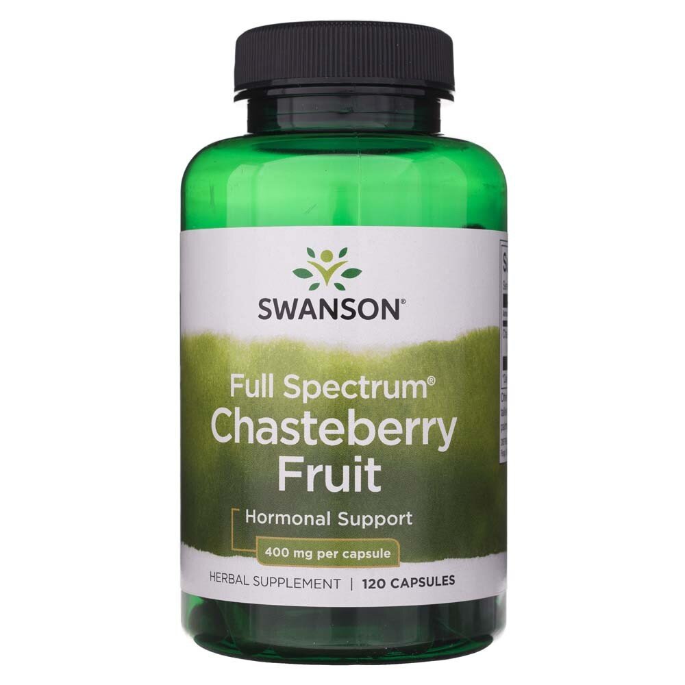 sw1065-1-1.jpg Swanson Chasteberry Fruit (Niepokalanek) 400 mg - 120 kapsułek - obrazek 1