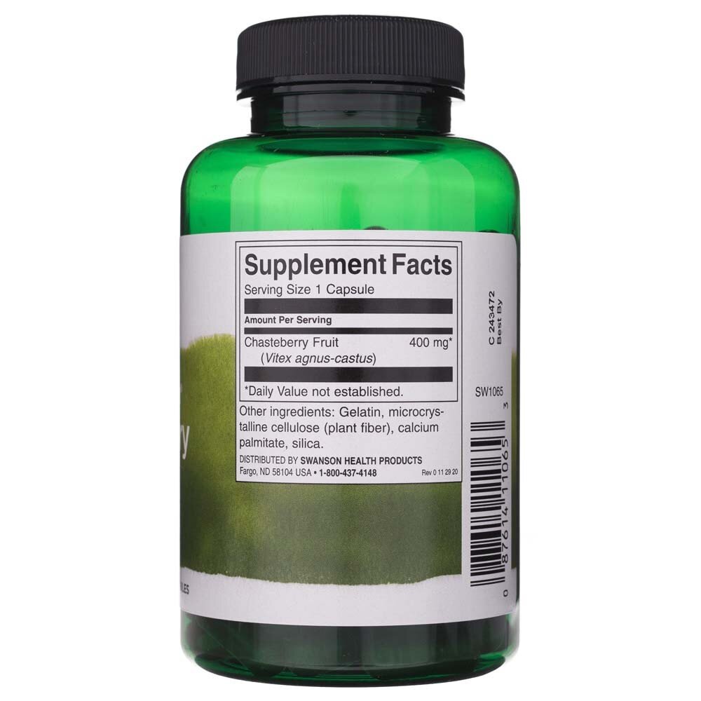 sw1065-2-1.jpg Swanson Chasteberry Fruit (Niepokalanek) 400 mg - 120 kapsułek - obrazek 2