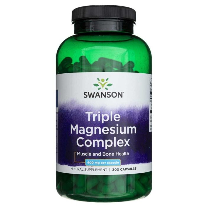 Swanson Triple Magnesium Complex (kompleks 3 form magnezu) - 300 kaps - obrazek 1