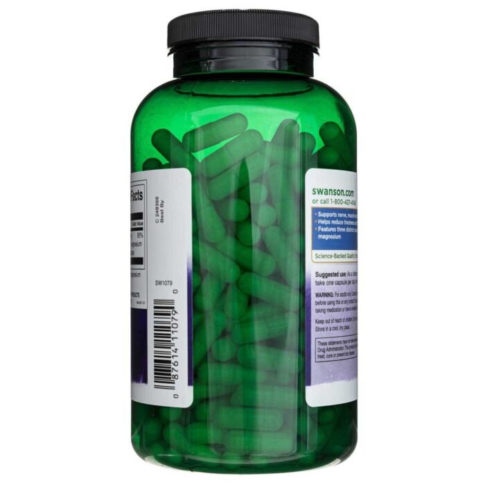 Swanson Triple Magnesium Complex (kompleks 3 form magnezu) - 300 kaps - obrazek 3