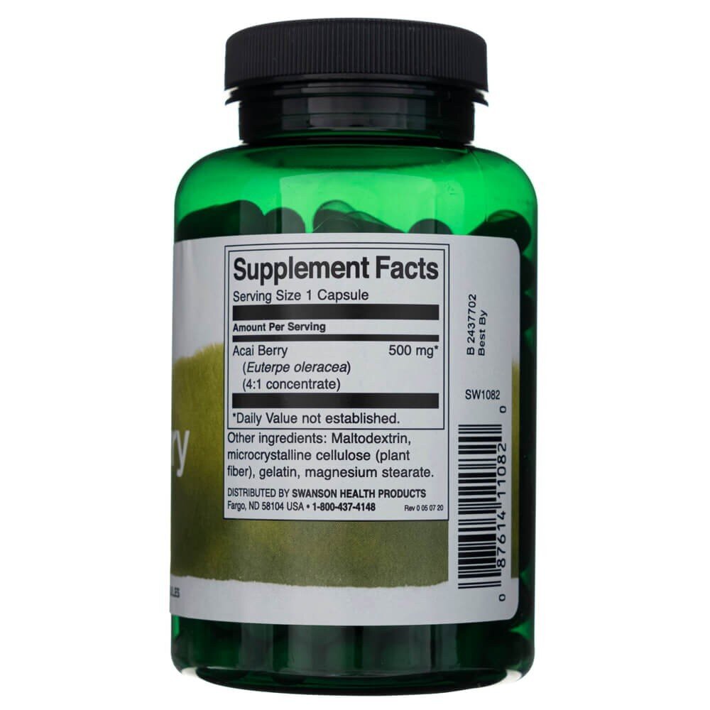 sw1082-2-1.jpg Swanson Jagody Acai 500 mg - 120 kapsułek - obrazek 2