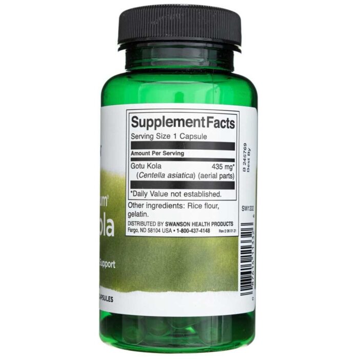 Swanson Gotu Kola 435 mg - 60 kapsułek - obrazek 2