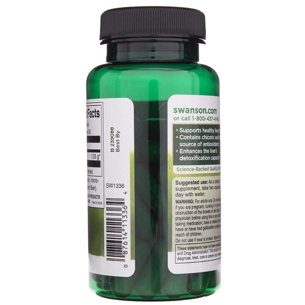 sw1336-5-1.jpg Swanson Dandelion Root (Mniszek Lekarski) 515mg - 60 kapsułek - obrazek 5