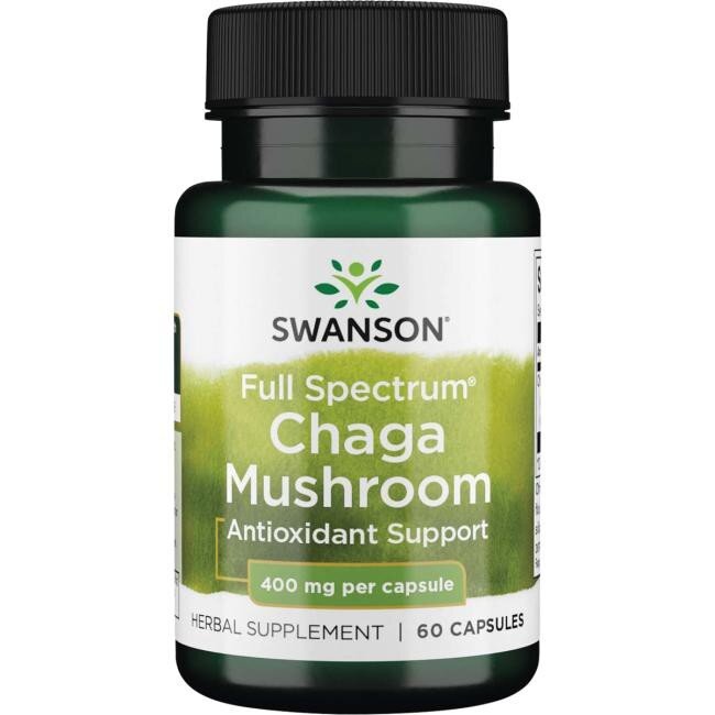 sw1385-1-1.jpg Swanson Full Spectrum Chaga Mushroom 400 mg - 60 kapsułek - obrazek 1