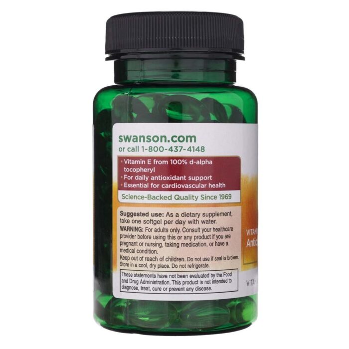 Swanson Witamina E naturalna 400 IU - 100 kapsułek - obrazek 5