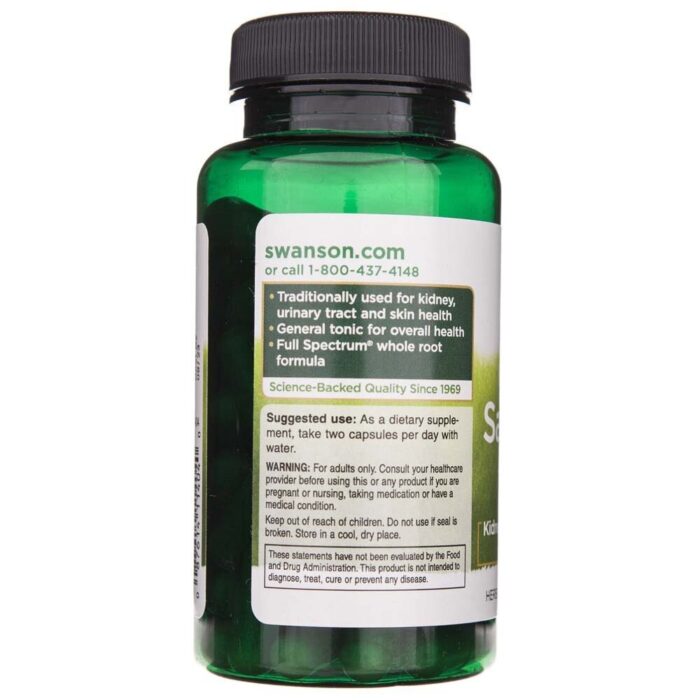 Swanson Sarsaparilla Root (Kolcorośl sarsaparyla) 450 mg - 60 kapsułek - obrazek 3
