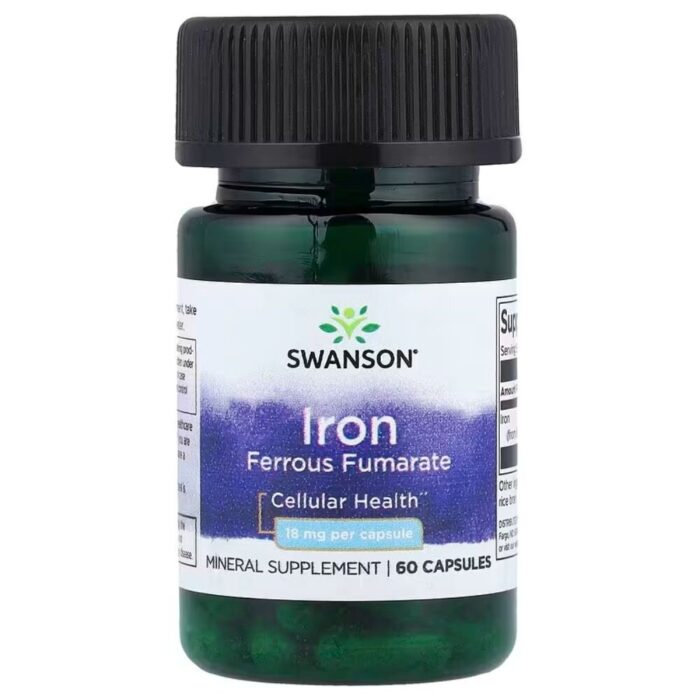 Swanson Fumaran żelaza 18 mg - 60 kapsułek - obrazek 1
