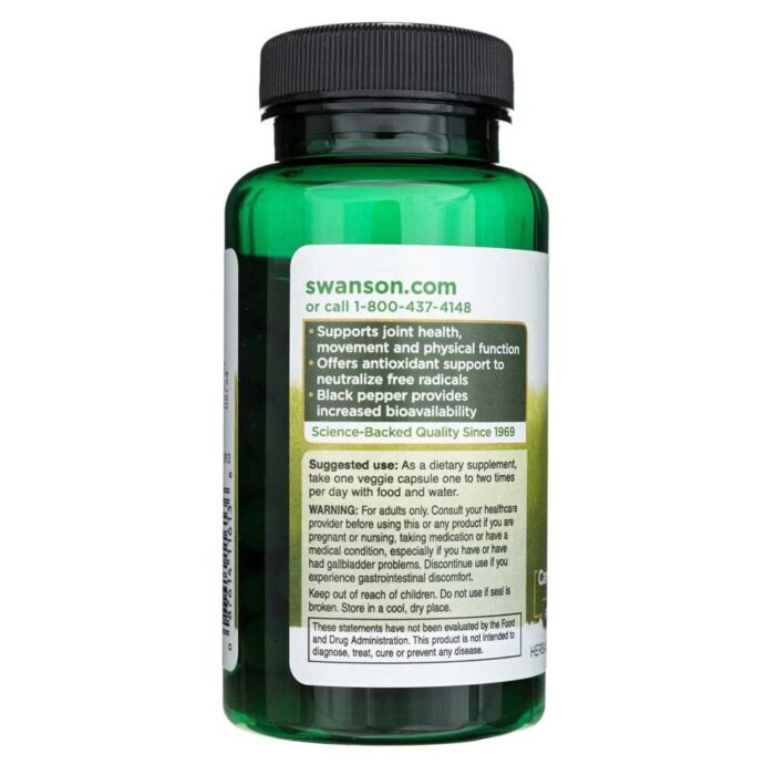 Swanson Full Spectrum Kurkuma i Czarny Pieprz - 60 kapsułek - obrazek 4