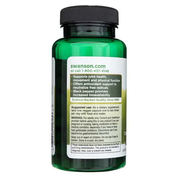 Swanson Full Spectrum Kurkuma i Czarny Pieprz - 60 kapsułek - obrazek 5