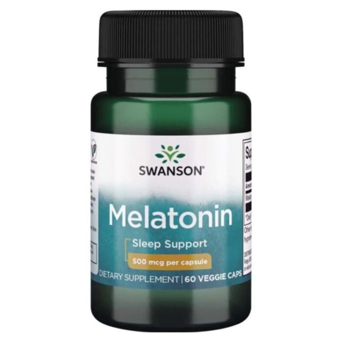 Swanson Melatonina 500 mcg - 60 kapsułek - obrazek 1