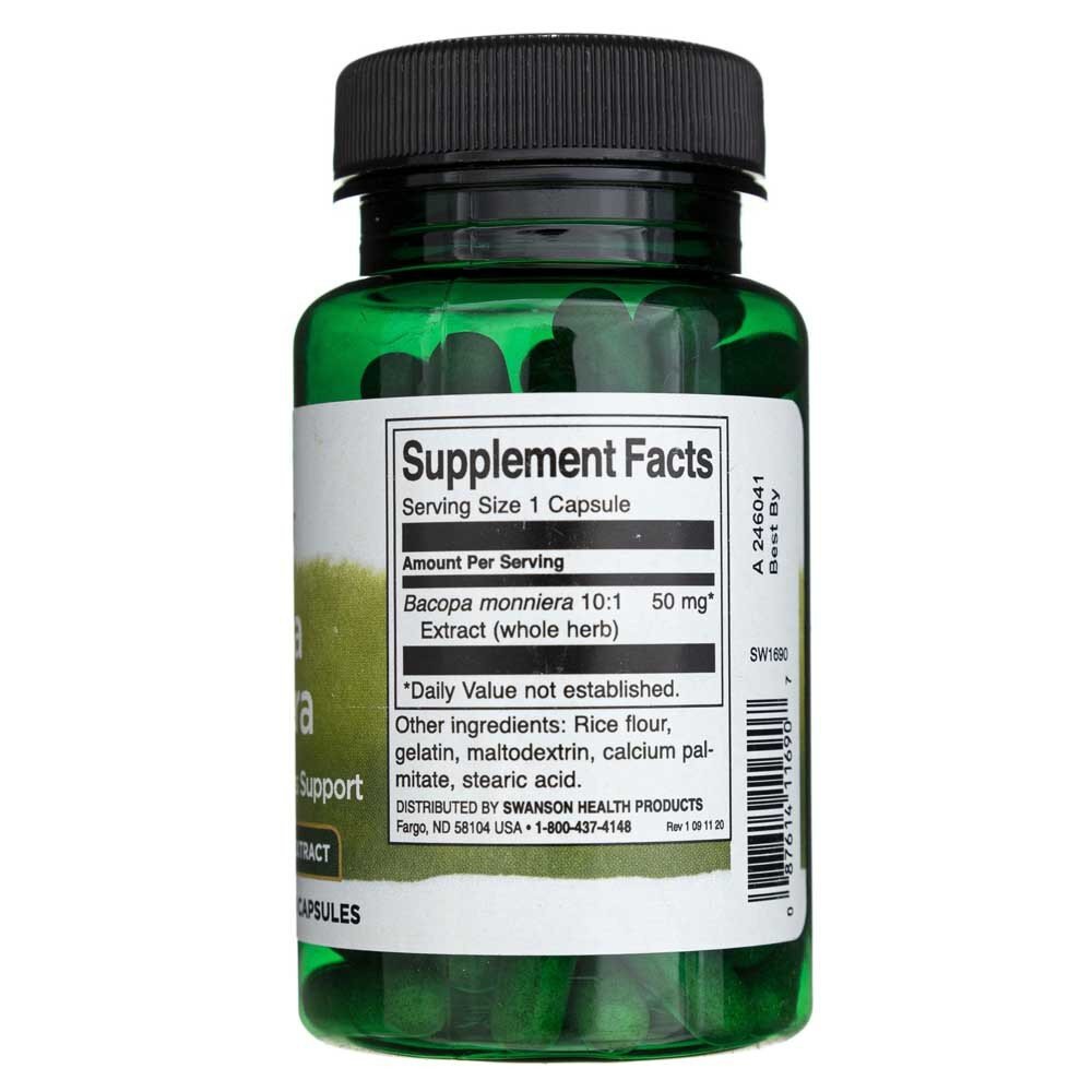 sw1690-2-1.jpg Swanson Bacopa Monniera (Bakopa drobnolistna) 50mg - 90 kapsułek - obrazek 2