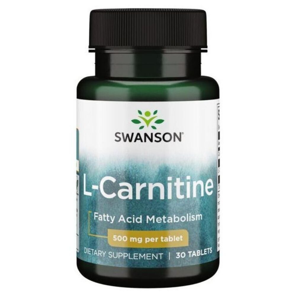 sw1898-1-1.jpg Swanson L-Carnitine (L-Karnityna) 500 mg - 30 tabletek - obrazek 1