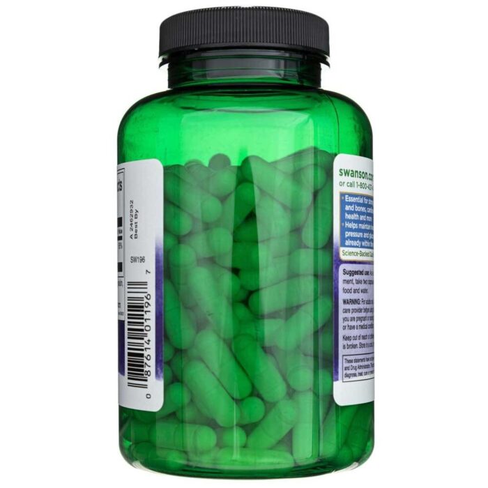 Swanson Magnez tlenek 200 mg - 250 kapsułek - obrazek 3