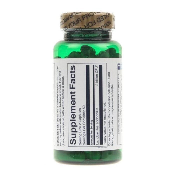Swanson Acidophilus - 100 kapsułek - obrazek 2