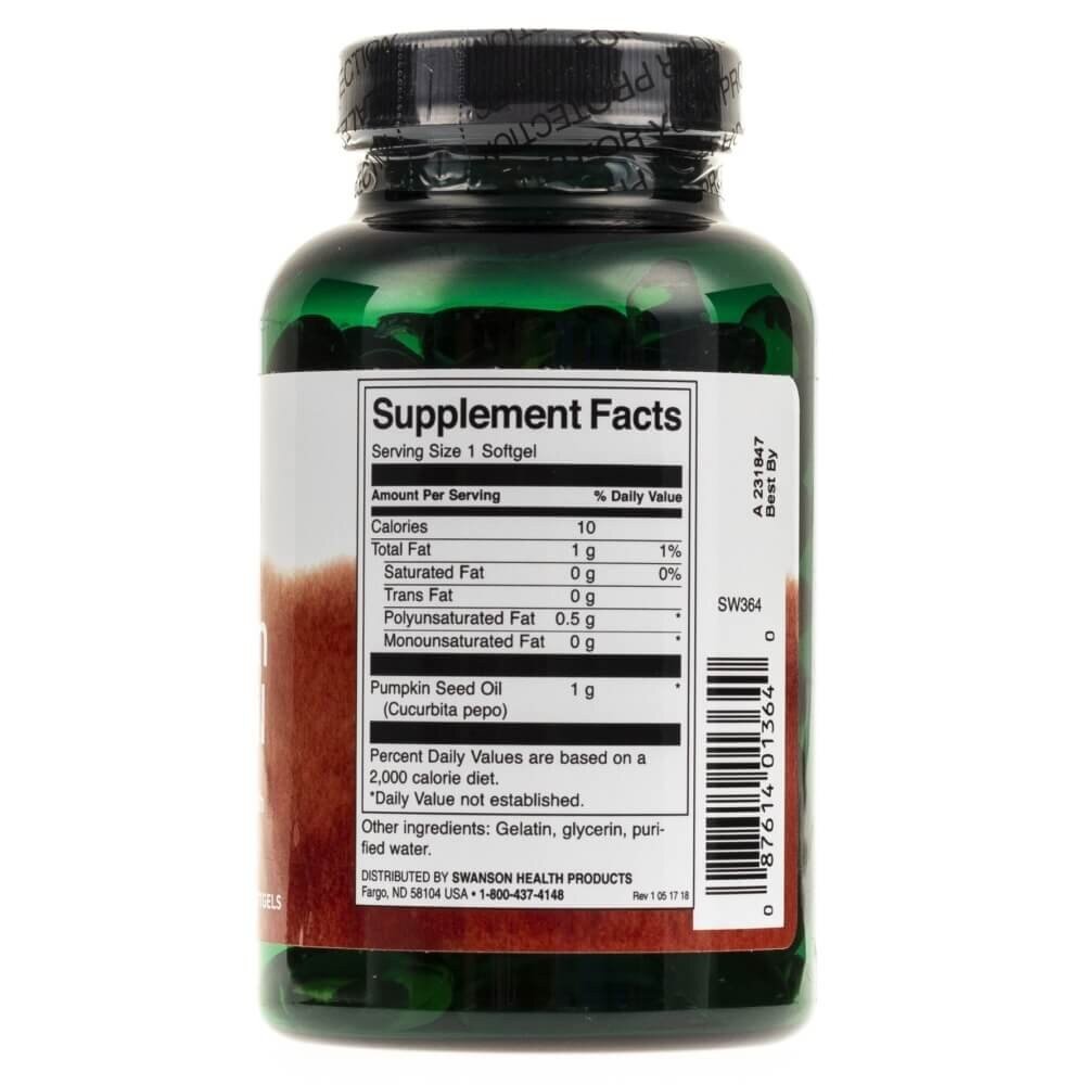 sw364-2-1.jpg Swanson Pumpkin Seed Oil (olej z pestek dyni) 1000 mg - 100 kapsułek - obrazek 2