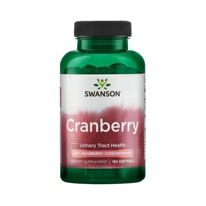 Swanson Koncentrat żurawiny 40 mg - 180 kapsułek żelowych - obrazek 1