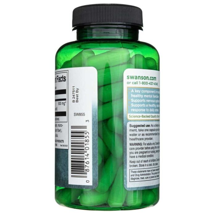 Swanson L-Tyrosine (L-Tyrozyna) 500mg - 100 kapsułek - obrazek 3