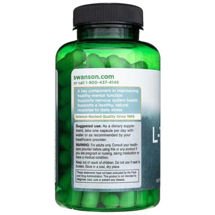 Swanson L-Tyrosine (L-Tyrozyna) 500mg - 100 kapsułek - obrazek 4