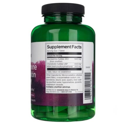 Swanson Glukozamina Chondroityna MSM 500 mg - 120 tabletek