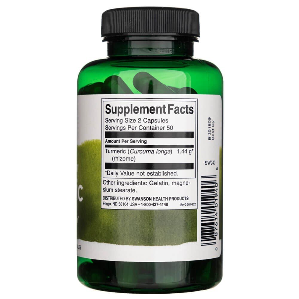 sw940-2-1.jpg Swanson Kurkuma (Turmeric) 720 mg - 100 kapsułek - obrazek 2