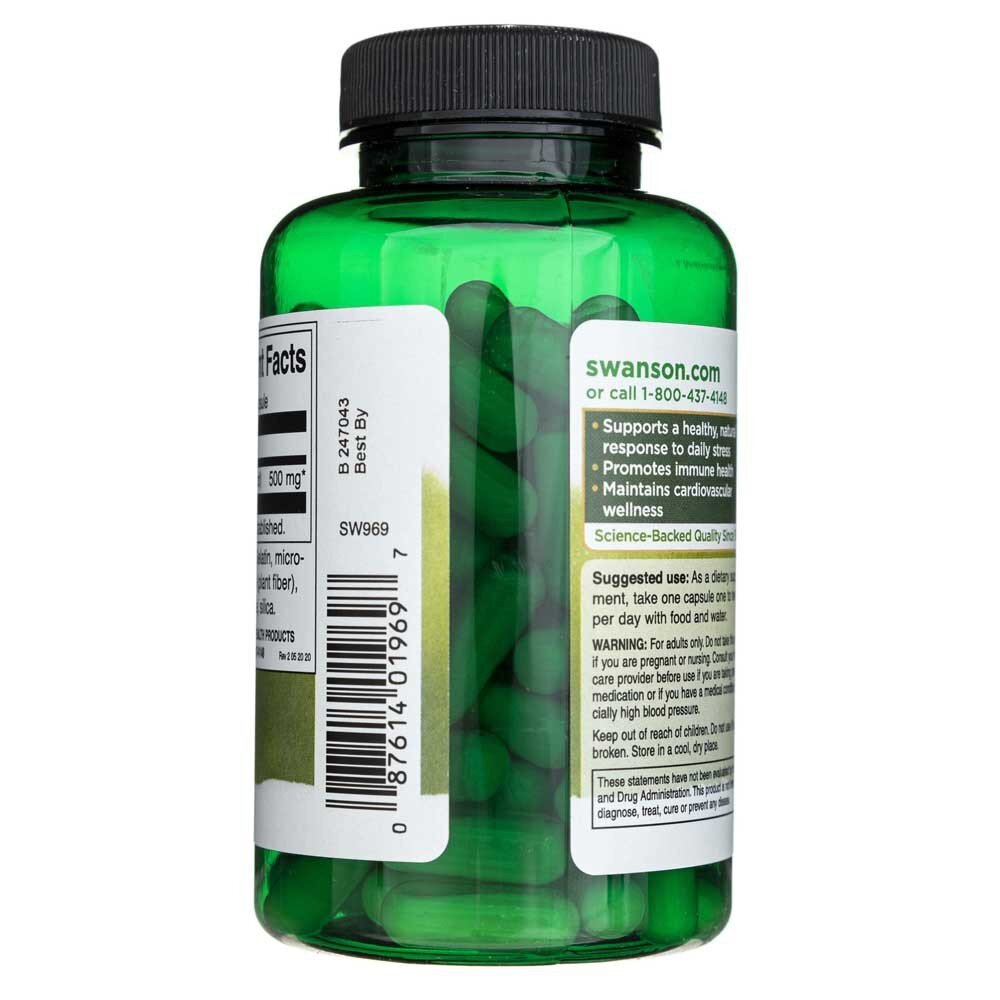 sw969-3-1.jpg Swanson Koreański żeń-szeń (Korean Ginseng) 500mg - 100 kapsułek - obrazek 3