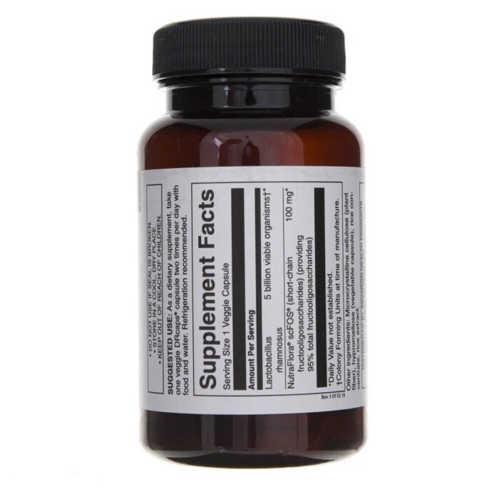 Swanson Probiotyk Lactobacillus Rhamnosus z FOS - 60 kapsułek - obrazek 2