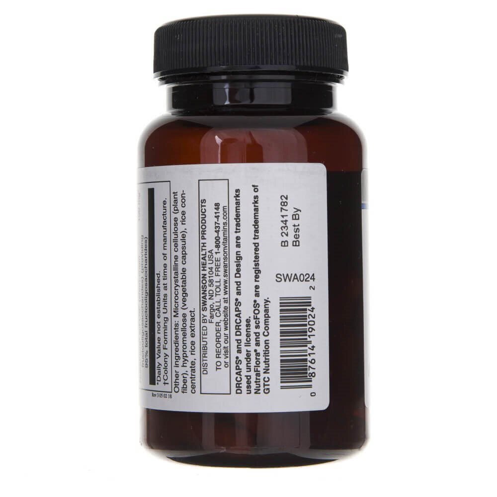 swa024-3-1.jpg Swanson Probiotyk Lactobacillus Rhamnosus z FOS - 60 kapsułek - obrazek 3