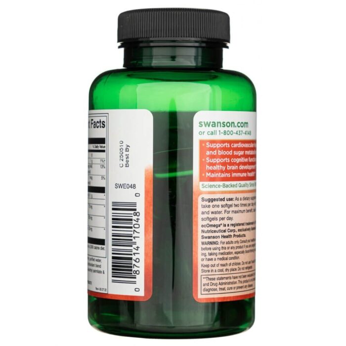 Swanson Olej z wątroby dorsza - norweska czystość 1000 mg - 60 kapsułek - obrazek 3
