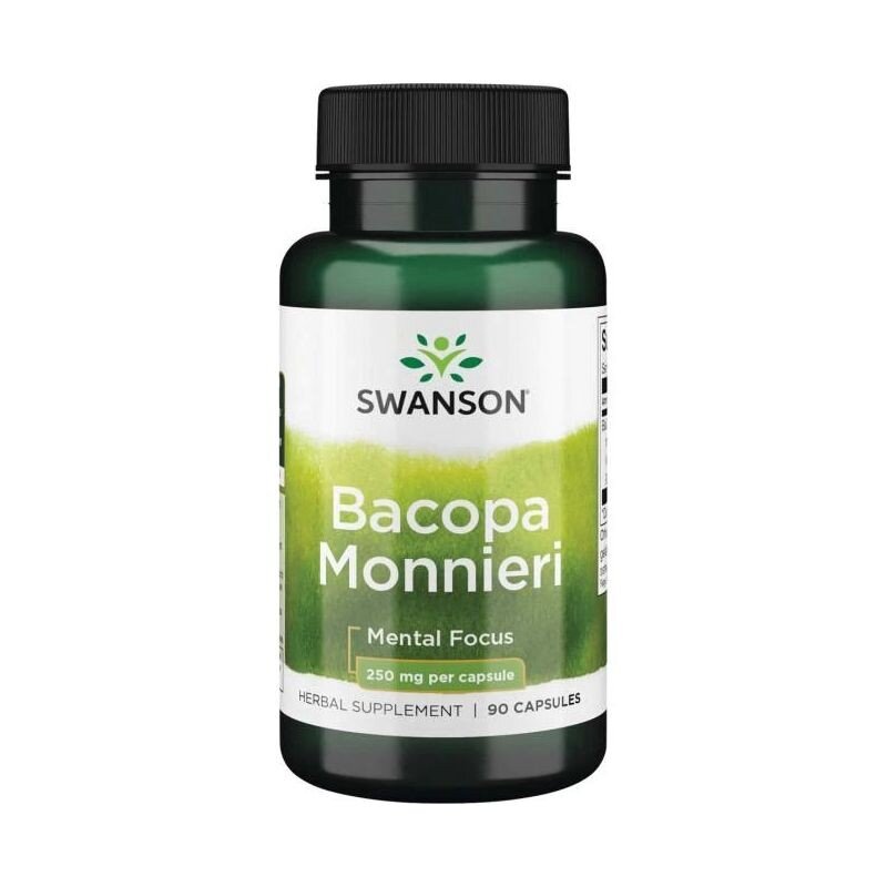 swh145-1-1.jpg Swanson Bacopa Monnieri ekstrakt standaryzowany 250 mg - 90 kapsułek - obrazek 1