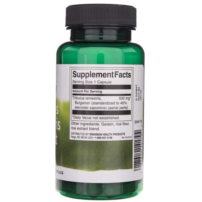 Swanson Tribulus Terrestris (buzdyganek naziemny) 500 mg - 60 kapsułek - obrazek 4
