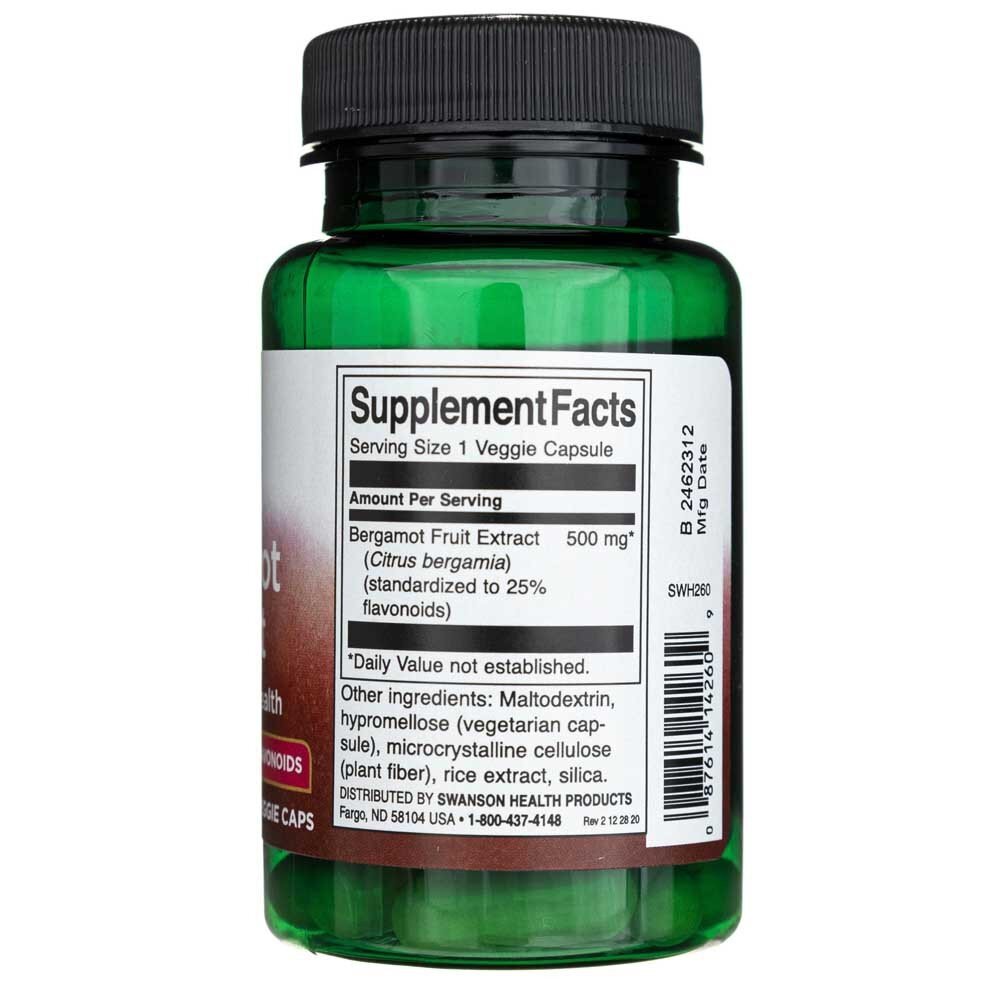 swh260-2-1.jpg Swanson Bergamota ekstrakt 500 mg - 30 kapsułek - obrazek 2
