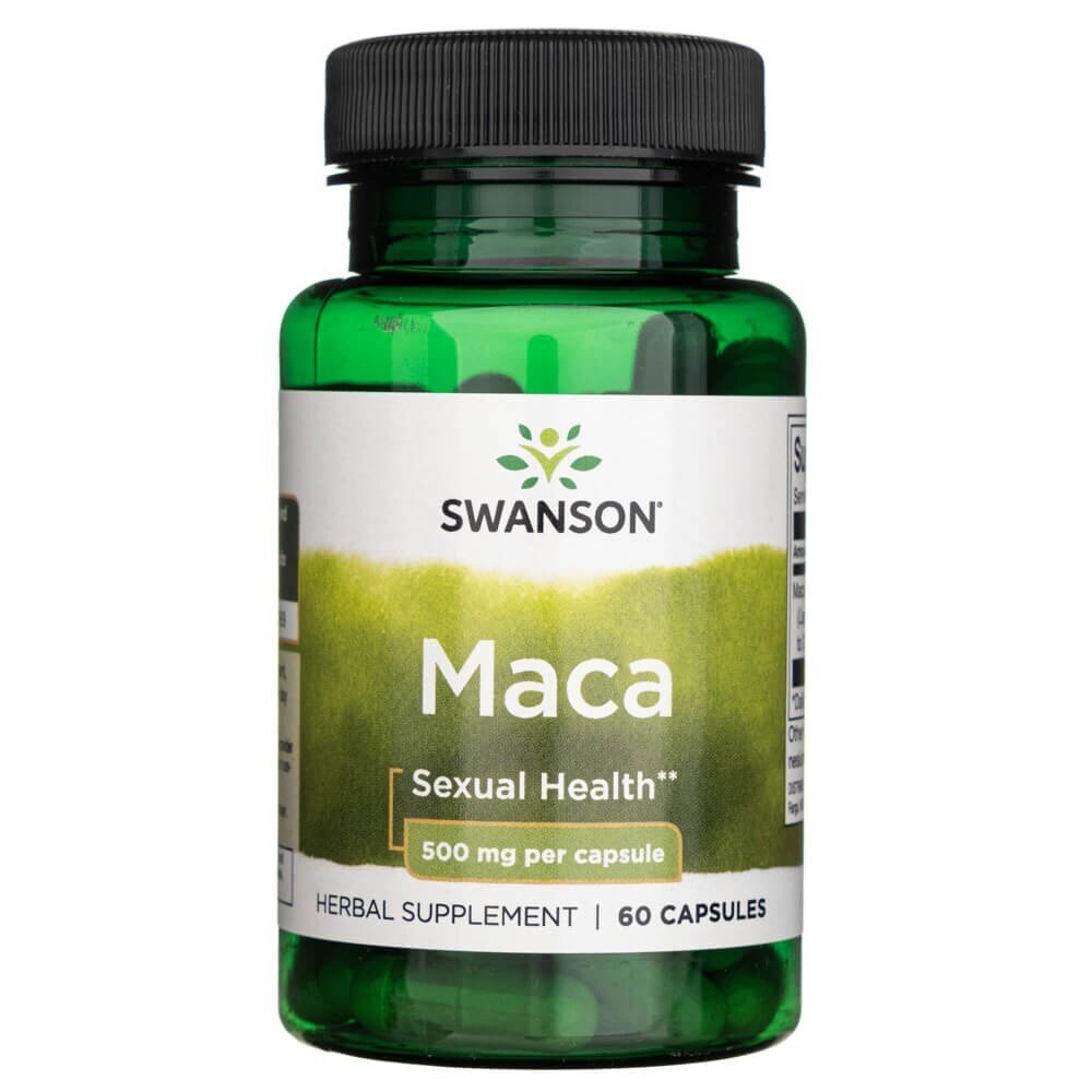 swp011-1-1.jpg Swanson Maca Ekstrakt 500 mg - 60 kapsułek - obrazek 1