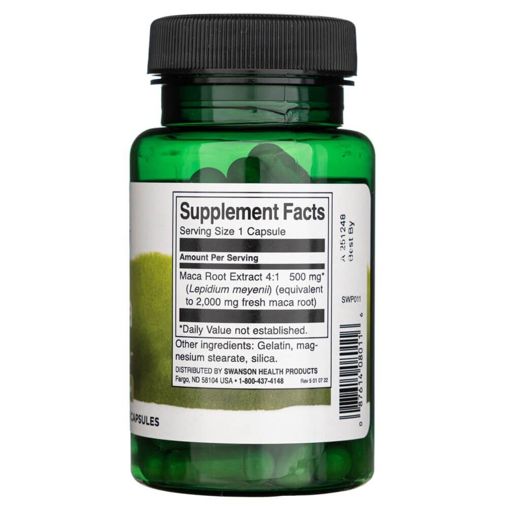 swp011-2-1.jpg Swanson Maca Ekstrakt 500 mg - 60 kapsułek - obrazek 2