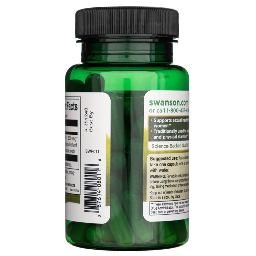swp011-3-1.jpg Swanson Maca Ekstrakt 500 mg - 60 kapsułek - obrazek 3
