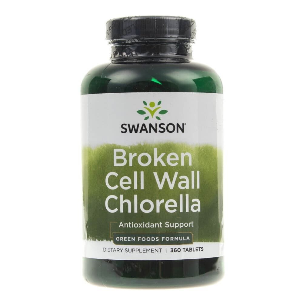 swr006-1-1.jpg Swanson Chlorella (Rozłupane ścianki komórek) - 360 tabletek - obrazek 1