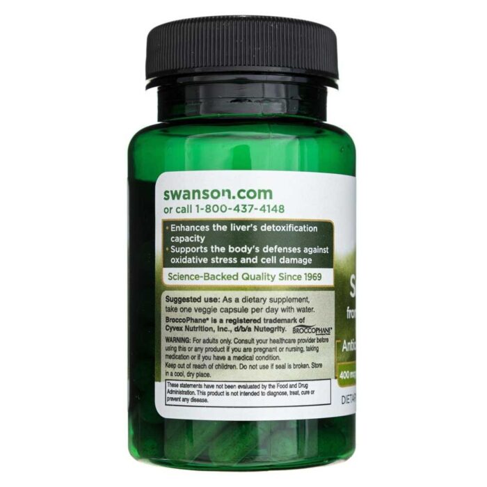 Swanson Sulforafan 400 mcg - 60 kapsułek - obrazek 4