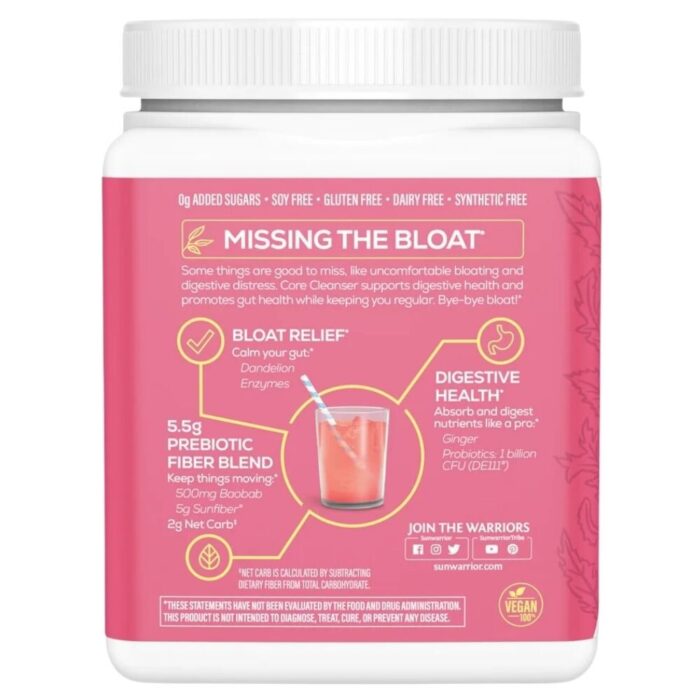Sunwarrior Shape Core Cleanser, lodowa truskawka - 270 g - obrazek 4
