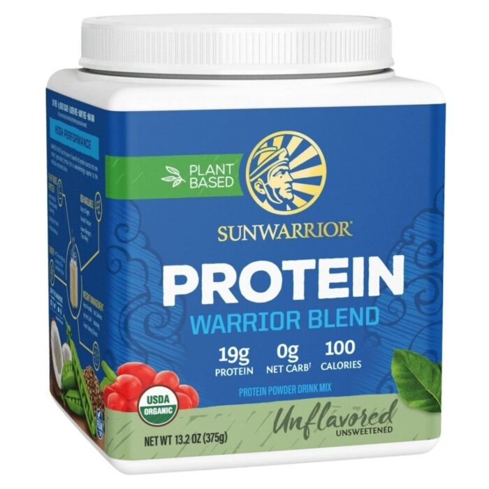 Sunwarrior Protein Warrior Blend, naturalny, US - 375 g - obrazek 1