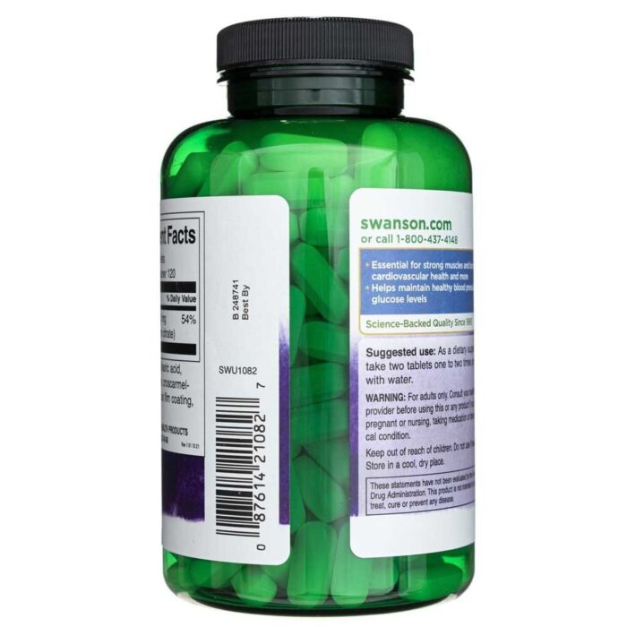 Swanson Cytrynian Magnezu 225 mg - 240 tabletek - obrazek 2