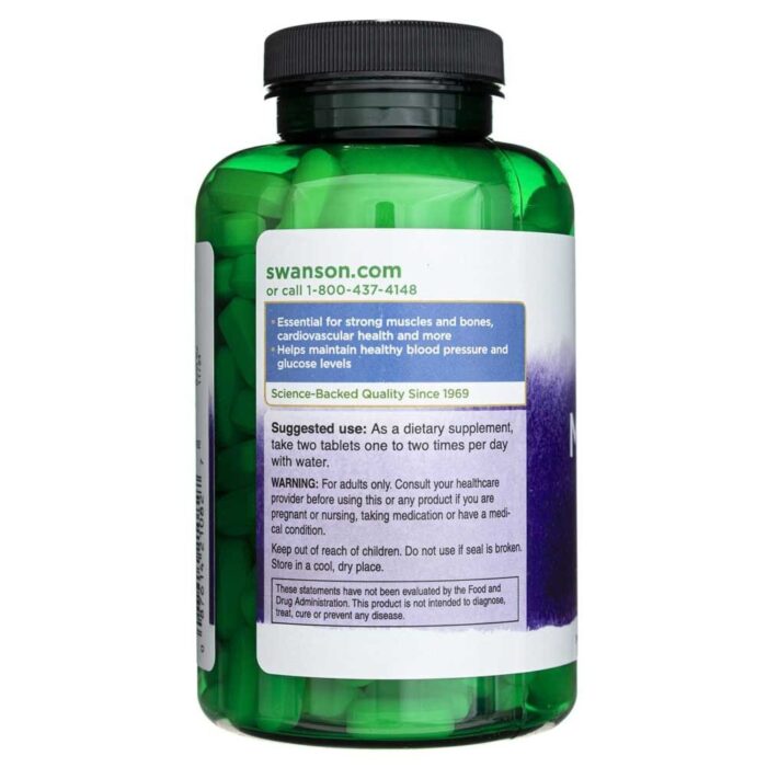 Swanson Cytrynian Magnezu 225 mg - 240 tabletek - obrazek 4