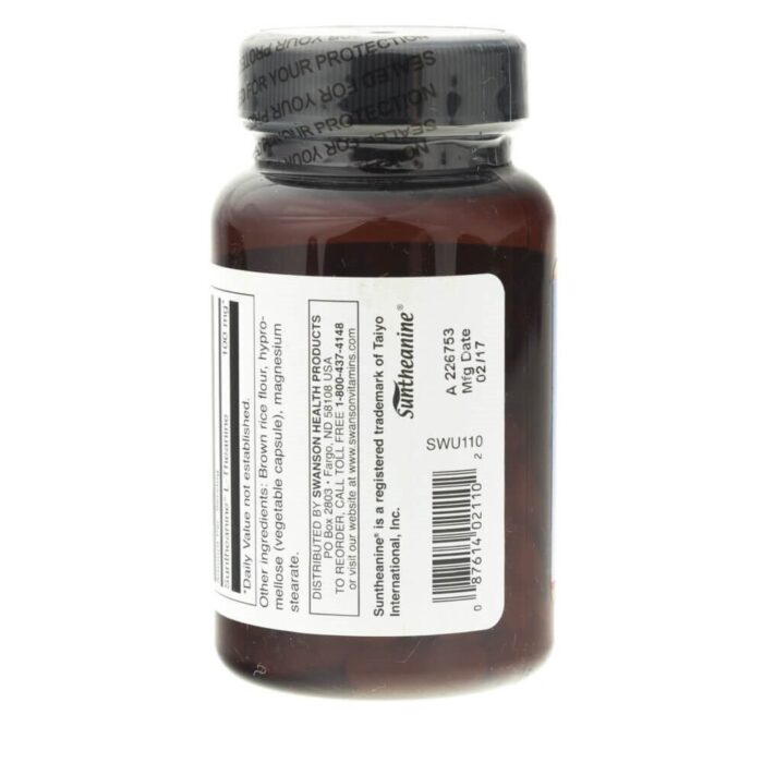 Swanson L-Teanina Suntheanine 100 mg - 60 kapsułek - obrazek 3