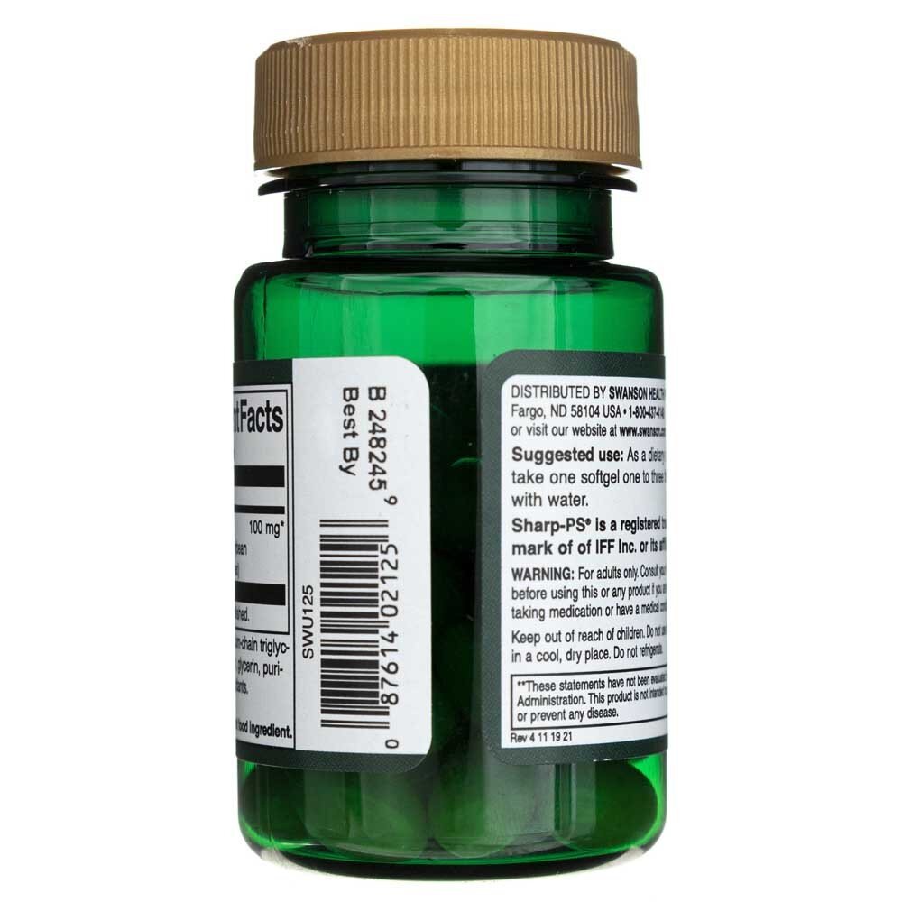 swu125-3-1-1.jpg Swanson Fosfatydyloseryna (Phosphatidylserine) 100 mg - 30 kapsułek - obrazek 3