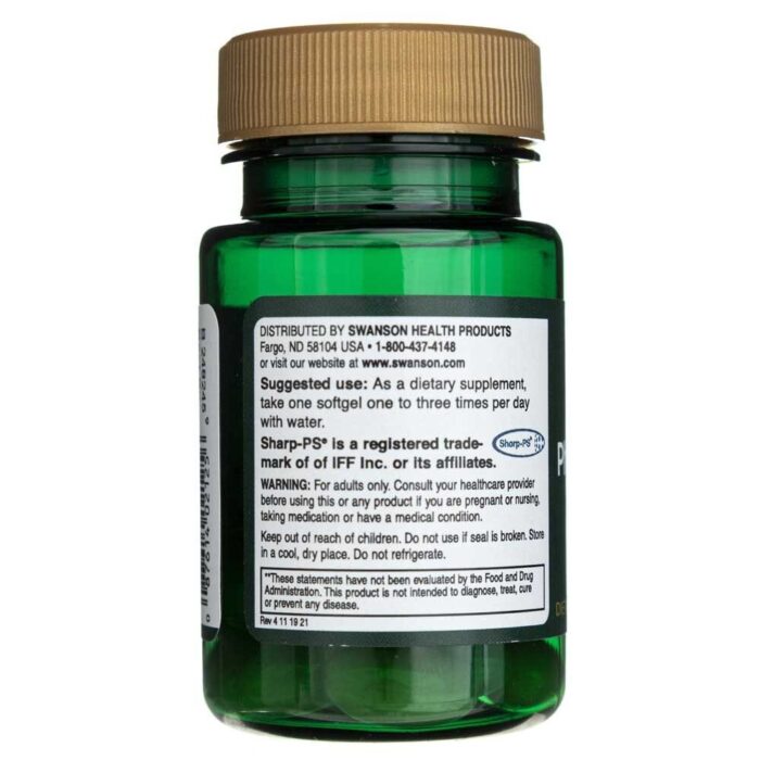 Swanson Fosfatydyloseryna (Phosphatidylserine) 100 mg - 30 kapsułek - obrazek 4