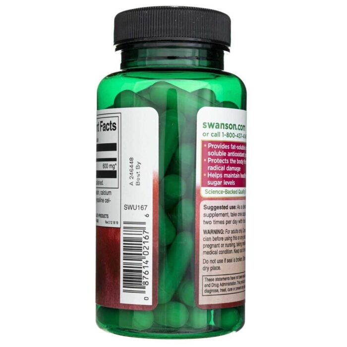 Swanson Ultra Kwas Alfa Liponowy (ALA) 600 mg - 60 kapsułek - obrazek 3
