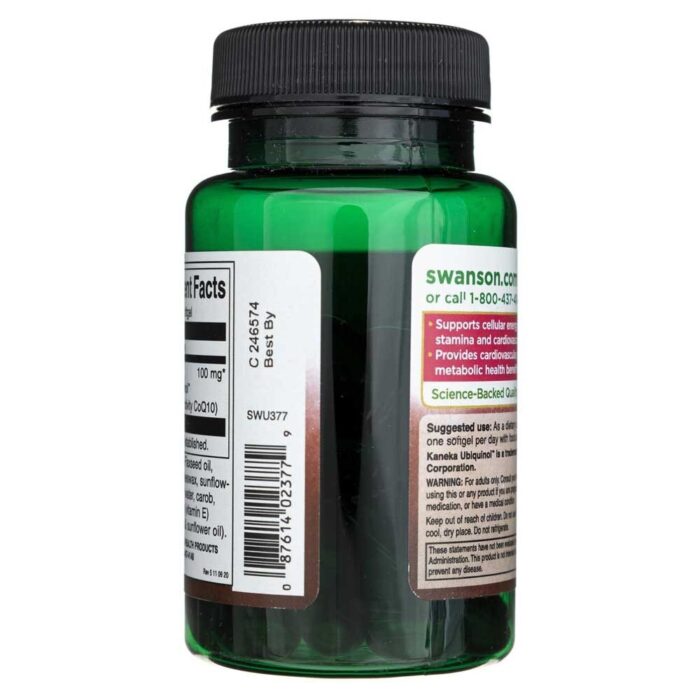 Swanson Ubiquinol (Ubichinol) 100 mg - 60 kapsułek - obrazek 3