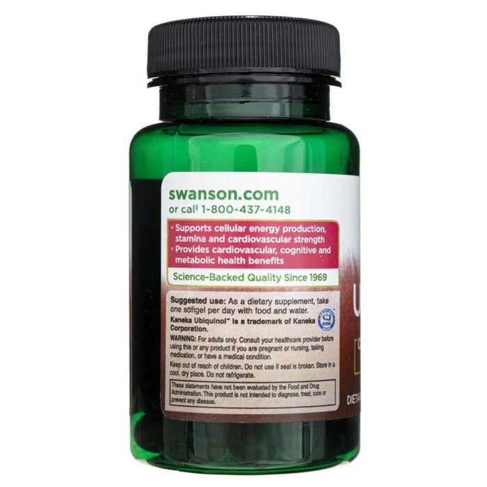 Swanson Ubiquinol (Ubichinol) 100 mg - 60 kapsułek - obrazek 4